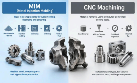 MIM vs CNC Machining